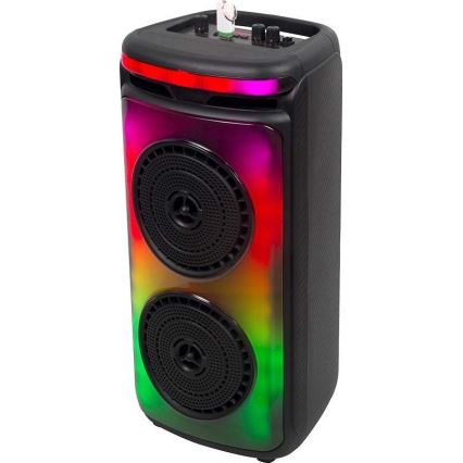 LED RGB Wiederaufladbarer Lautsprecher mit Mikrofon 400W/2400 mAh + Fernbedienung