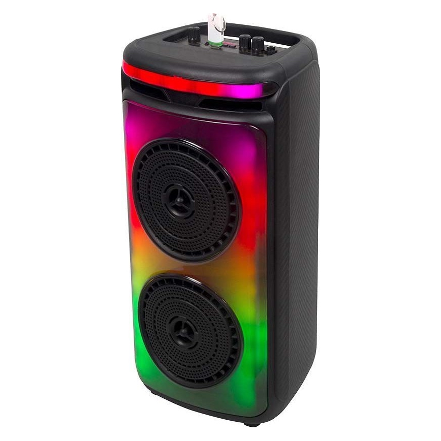 LED RGB Wiederaufladbarer Lautsprecher mit Mikrofon 400W/2400 mAh + Fernbedienung