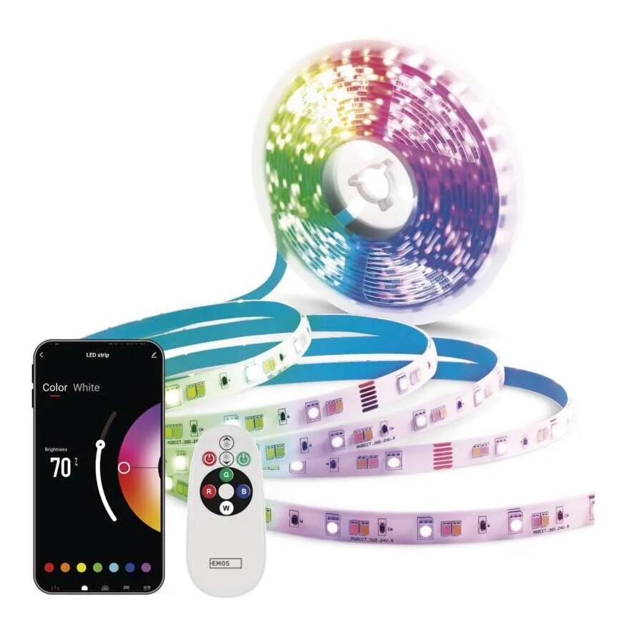 LED RGB+CCT dimmbares Band GOSMART LED/21W/230V 5 m 2700-6500K IP44 WLAN + Fernbedienung