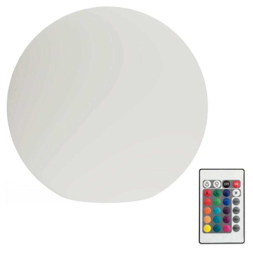 LED RGB dimmbare Außenleuchte GLOBO 1xE27/8,5W/230V Ø 60 cm IP44 + Fernbedienung