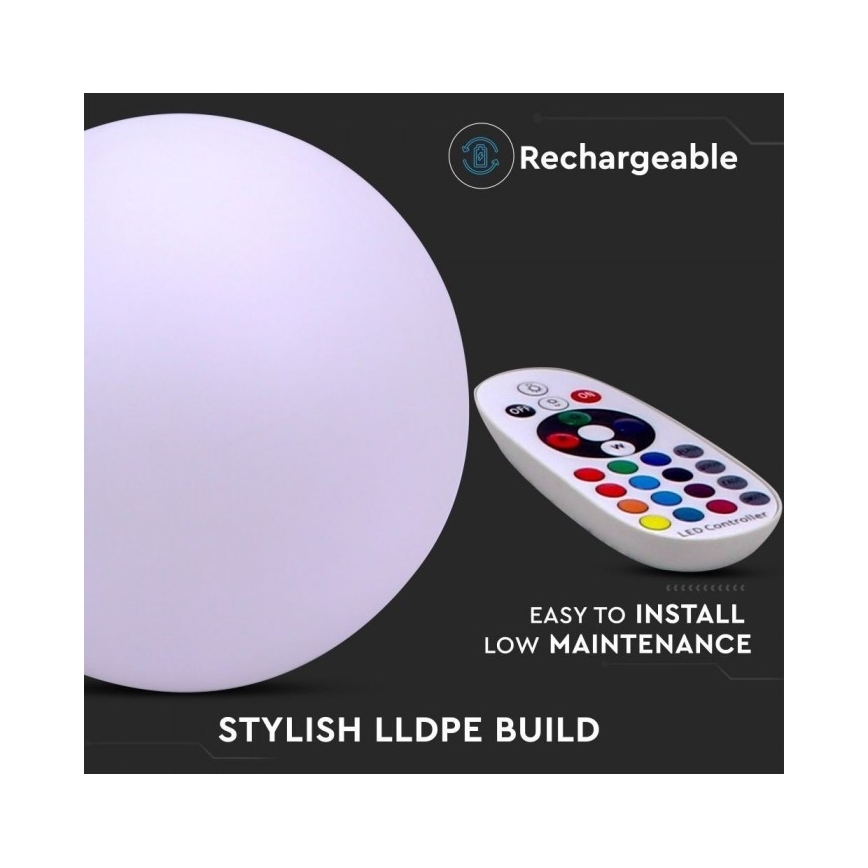 LED RGB Dimmbare Außenlampe LED/1W/230V 30cm IP67