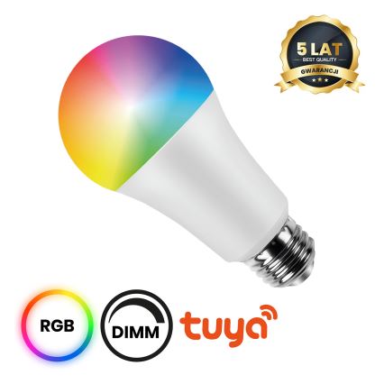 LED RGB Dimmbare Glühbirne A70 E27/11W/230V 2700-6500K Wi-Fi Tuya