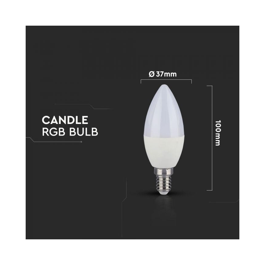 LED RGB Dimmbare Glühbirne E14/3,5W/230V 6400K + FB