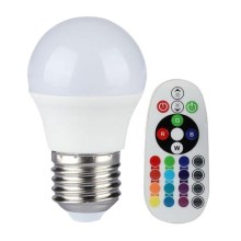 LED RGB Dimmbare Glühbirne E27/3,5W/230V 3000K + FB