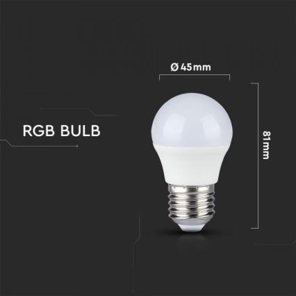 LED RGB Dimmbare Glühbirne E27/3,5W/230V 4000K + FB