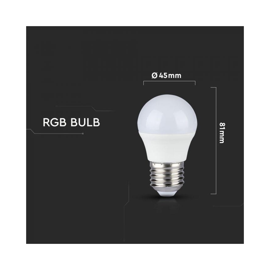 LED RGB Dimmbare Glühbirne E27/3,5W/230V 4000K + FB