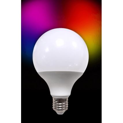 LED RGB Dimmbare Glühbirne G95 E27/9W/230V