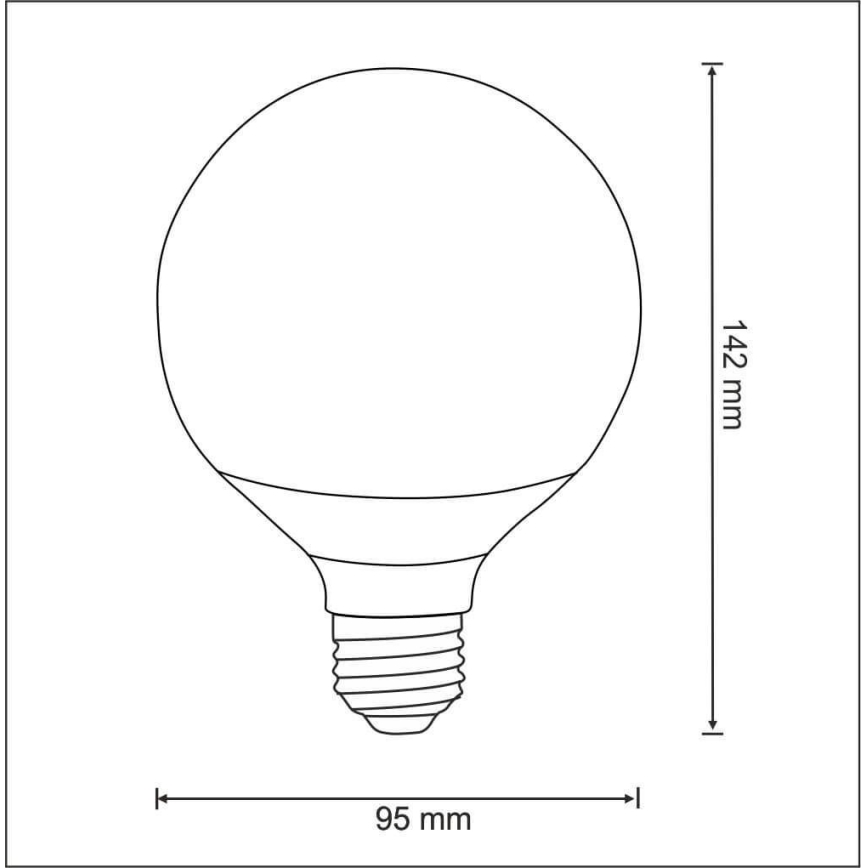 LED RGB Dimmbare Glühbirne G95 E27/9W/230V