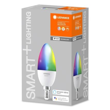 LED RGB Dimmbare Glühbirne SMART+ E14/5W/230V 2700K-6500K Wi-Fi - Ledvance