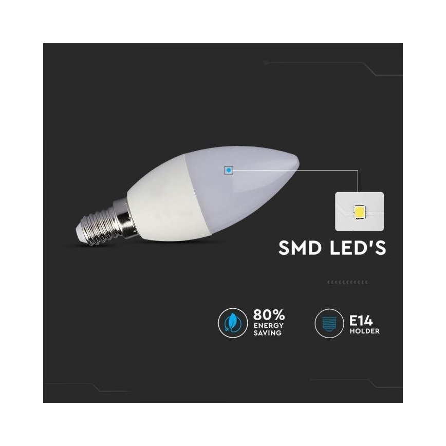 LED RGB dimmbare Lampe E14, 3,5 W, 230 V, 6400 K + Fernbedienung