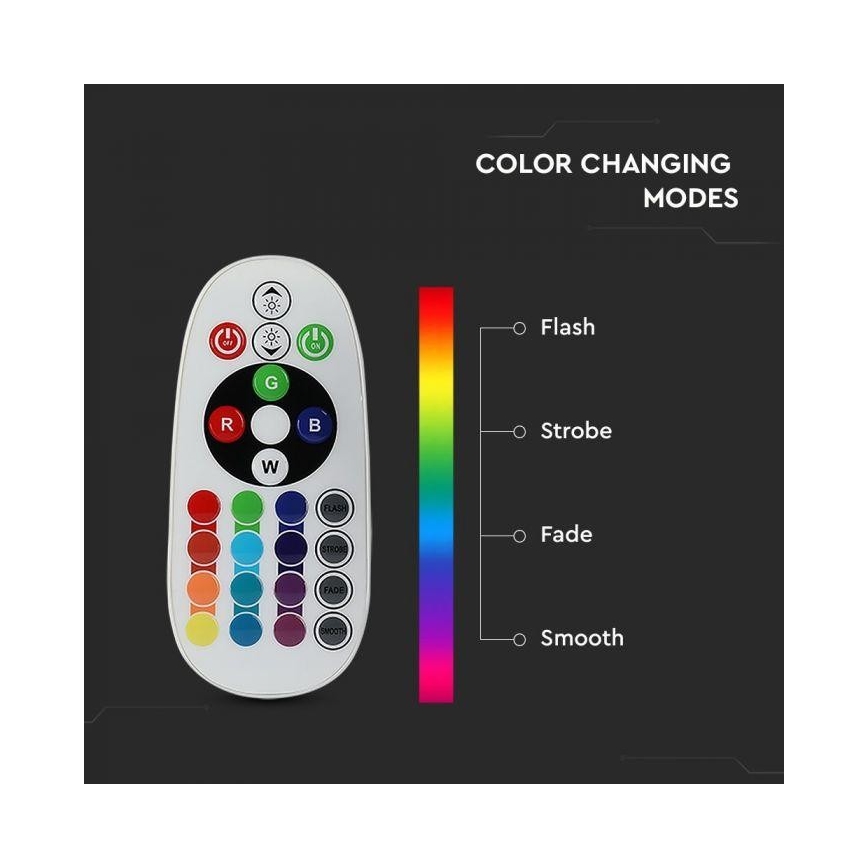 LED RGB dimmbare Lampe E14, 3,5 W, 230 V, 6400 K + Fernbedienung