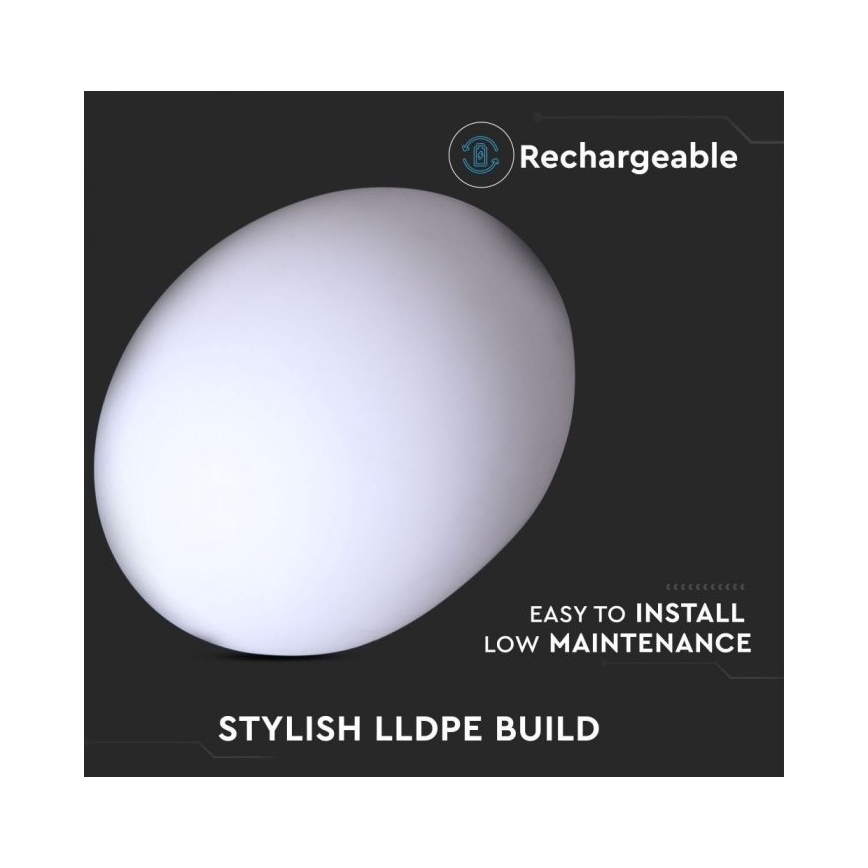 LED RGB Dimmbare Outdoor-Leuchte LED/1W/5V 1000 mAh 20cm IP67 + Fernbedienung