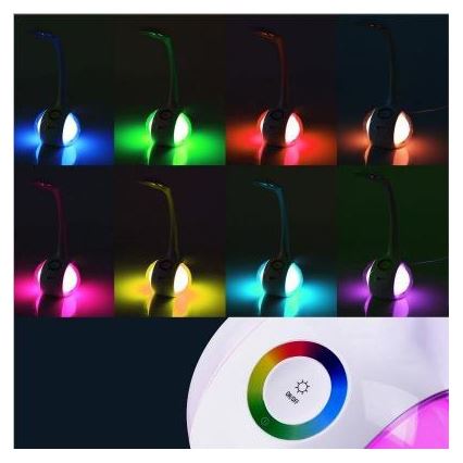 LED RGB dimmbare Tischlampe LED/7W/230V weiß