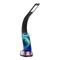 LED RGB dimmbare Tischlampe mit kabelloser Ladefunktion CORELLA LED/7W/12/230V schwarz