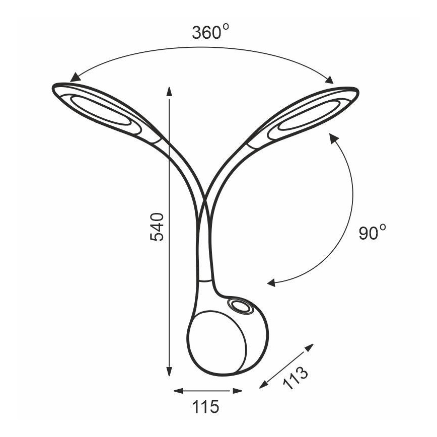 LED RGB Dimmbare Touch-Tischlampe EMILY LED/7W/230V