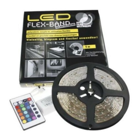 LED RGB Dimmbarer Streifen FLEX-BAND 5m LED/36W/230V IP65 + Fernbedienung