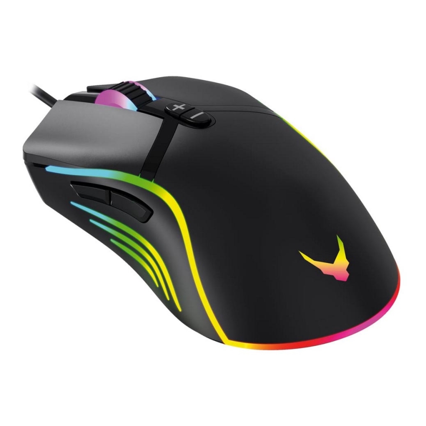 LED-RGB-Gaming-Maus VARR 1000/1600/3200/6400 DPI 7 Tasten