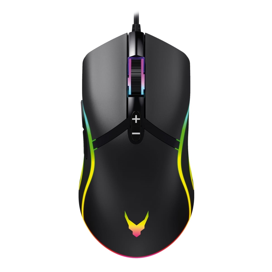 LED-RGB-Gaming-Maus VARR 1000/1600/3200/6400 DPI 7 Tasten