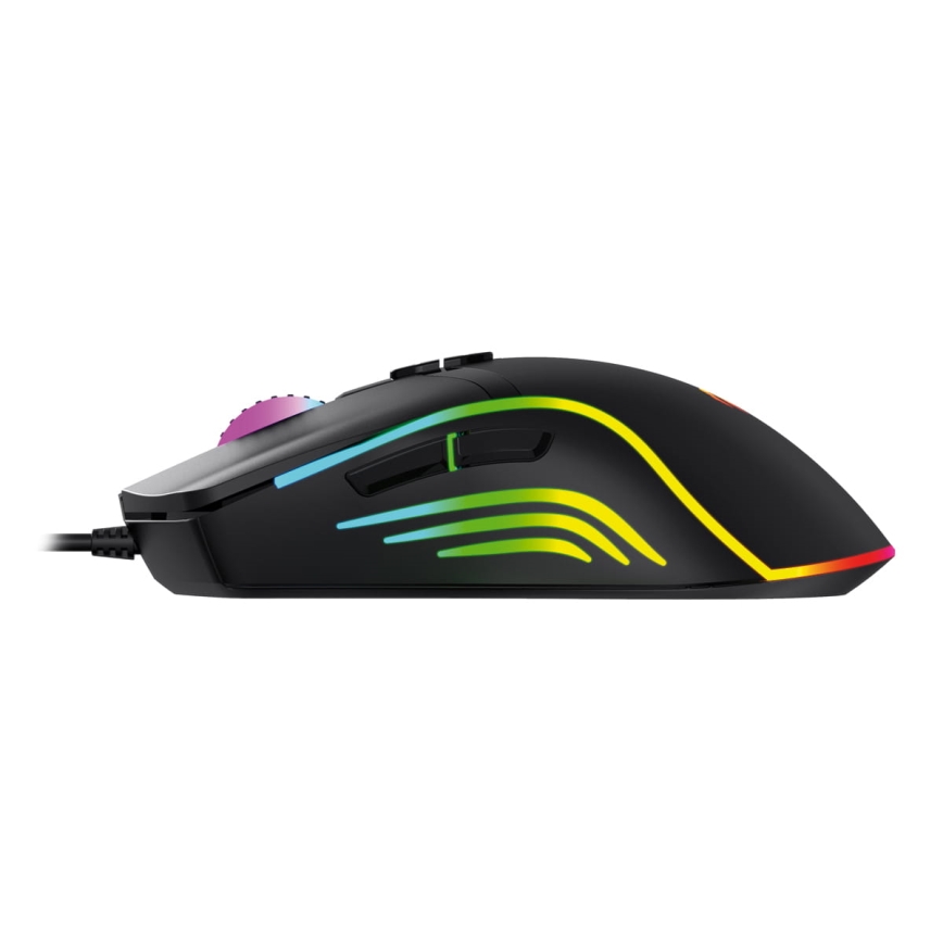 LED-RGB-Gaming-Maus VARR 1000/1600/3200/6400 DPI 7 Tasten