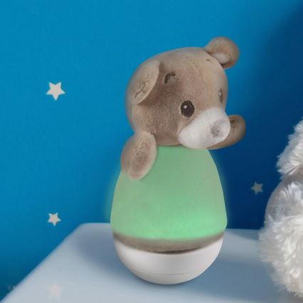 LED RGB Kinder-Nachtlicht mit Melodie 3xAAA/5V Bär