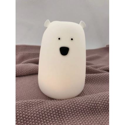 LED RGB Kinder Touch Lampe BEAR LED/0,8W/5V weiß + USB