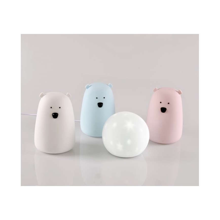 LED RGB Kinder Touch Lampe BEAR LED/0,8W/5V weiß + USB