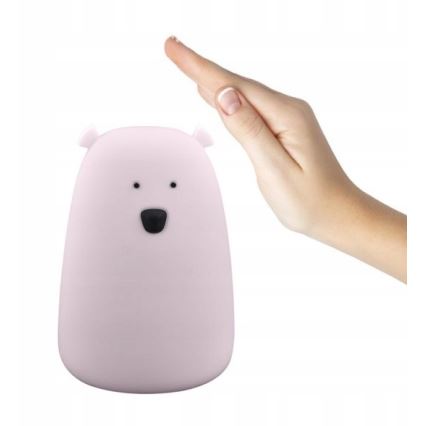 LED RGB Kinder-Touchlampe BÄR LED/0,8W/5V rosa + USB