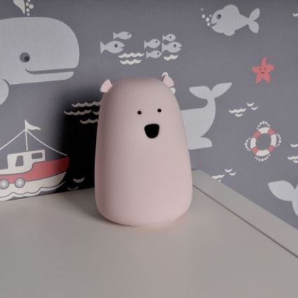 LED RGB Kinder-Touchlampe BÄR LED/0,8W/5V rosa + USB
