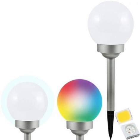 LED RGB Solarlampe BALL LED/0,2W/AA 1,2V/600mAh IP44