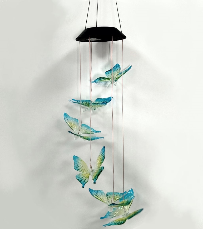 LED RGB Solarleuchte 6xLED/1,2V 300 mAh IP44 Schmetterling