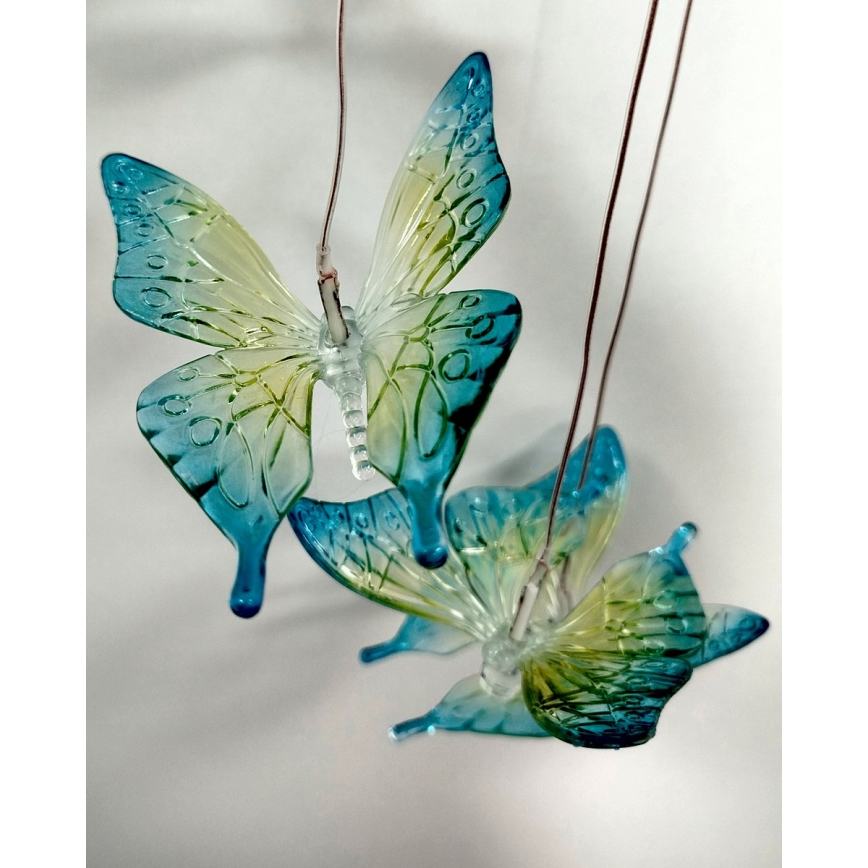 LED RGB Solarleuchte 6xLED/1,2V 300 mAh IP44 Schmetterling