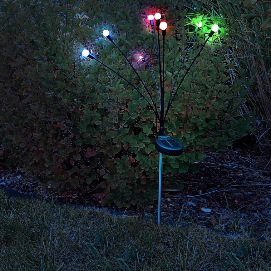 LED RGB Solarleuchte FIORINI 8xLED/1,2V 600 mAh IP44 schwarz