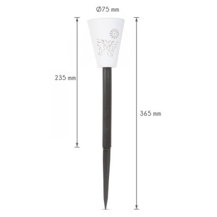 LED RGB Solarleuchte LED/1xAAA IP44