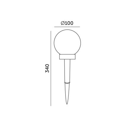 LED-RGB-Solarleuchte mit Sensor SPHERE, LED/1,2V, IP44, 40 mAh, Ø 10 cm