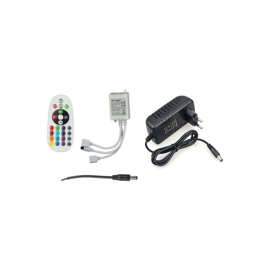 LED-RGB-Streifen 2x5m LED/4,8W/230V + FB