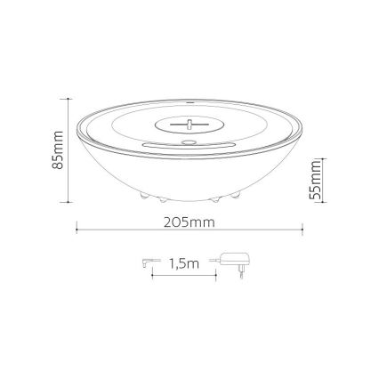 LED-RGB-Tischleuchte mit Wireless-Ladegerät LED/10W/230V