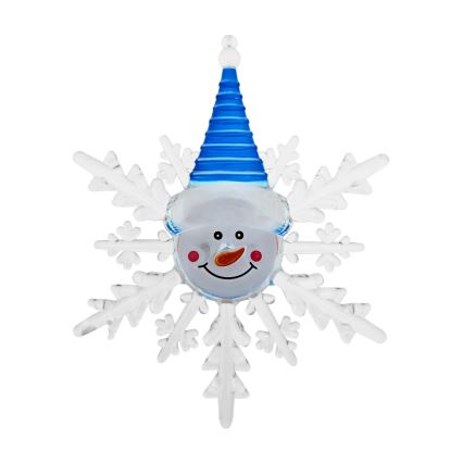 LED-RGB-Weihnachtsdekoration mit Saugnapf LED/3xLR44 Schneemann rot/blau/grün