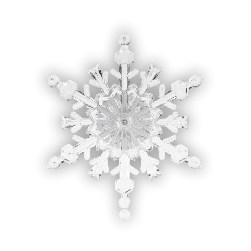 LED RGB-Weihnachtsdekoration mit Saugnapf, Schneeflocke, LED/3xLR44