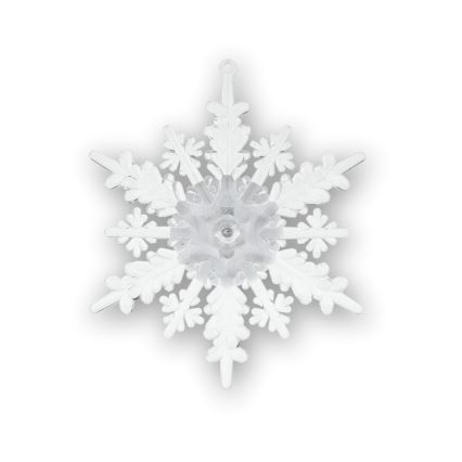 LED RGB-Weihnachtsdekoration mit Saugnapf, Schneeflocke, LED/3xLR44