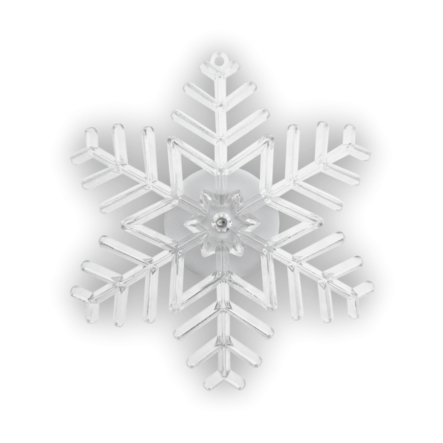 LED RGB-Weihnachtsdekoration mit Saugnapf, Schneeflocke, LED/3xLR44