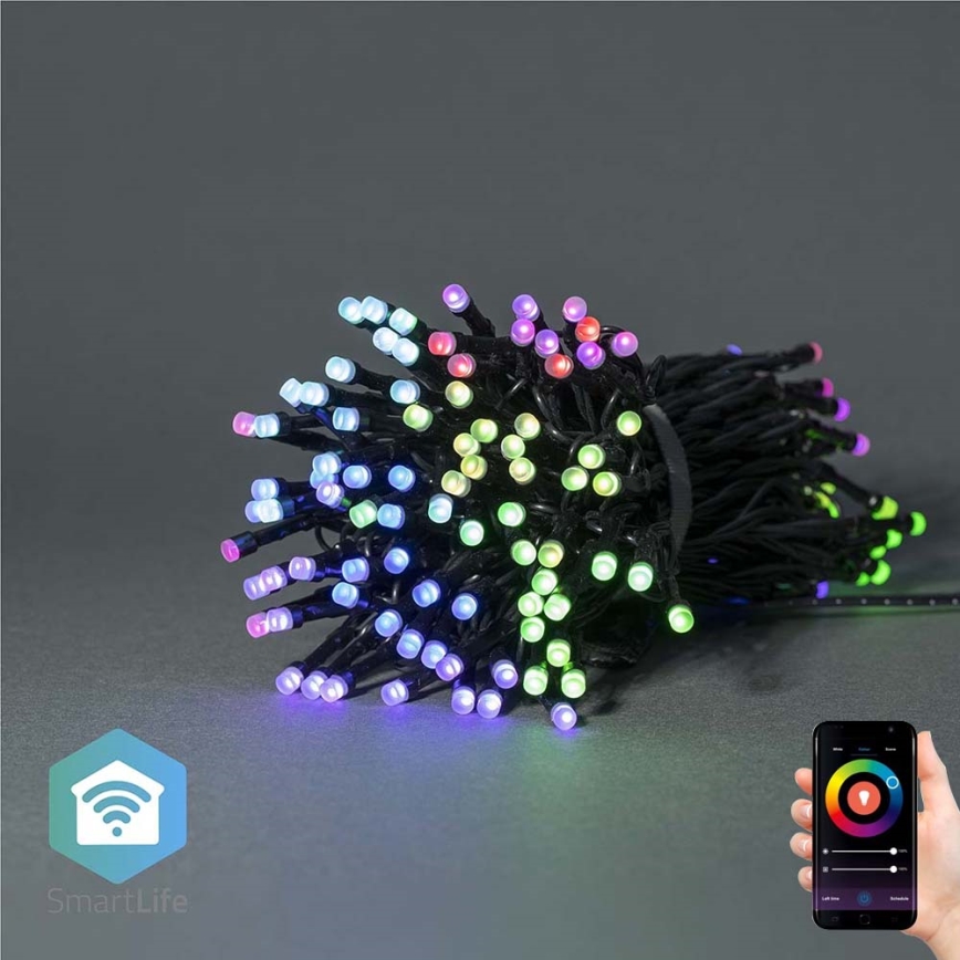 LED-RGB Weihnachtskette 168xLED/8 Funktionen 23m IP44 WLAN Tuya