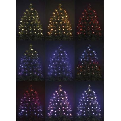 LED RGB Weihnachtskette für draußen 120xLED/72 Modi 15m IP44 + Fernbedienung