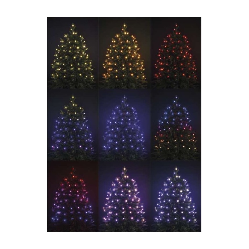 LED RGB Weihnachtskette für draußen 96xLED/72 Modi 13m IP44 + Fernbedienung