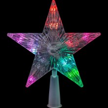 LED-RGB-Weihnachtsstern für den Baum 10xLED/2xAA 15cm