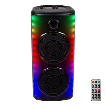 LED RGB Wiederaufladbarer Lautsprecher mit Mikrofon 600W/2400 mAh + Fernbedienung