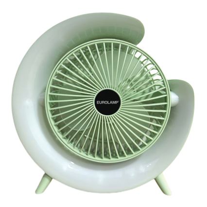 LED-RGB wiederaufladbarer Tischventilator 5W/5V 1200 mAh grün