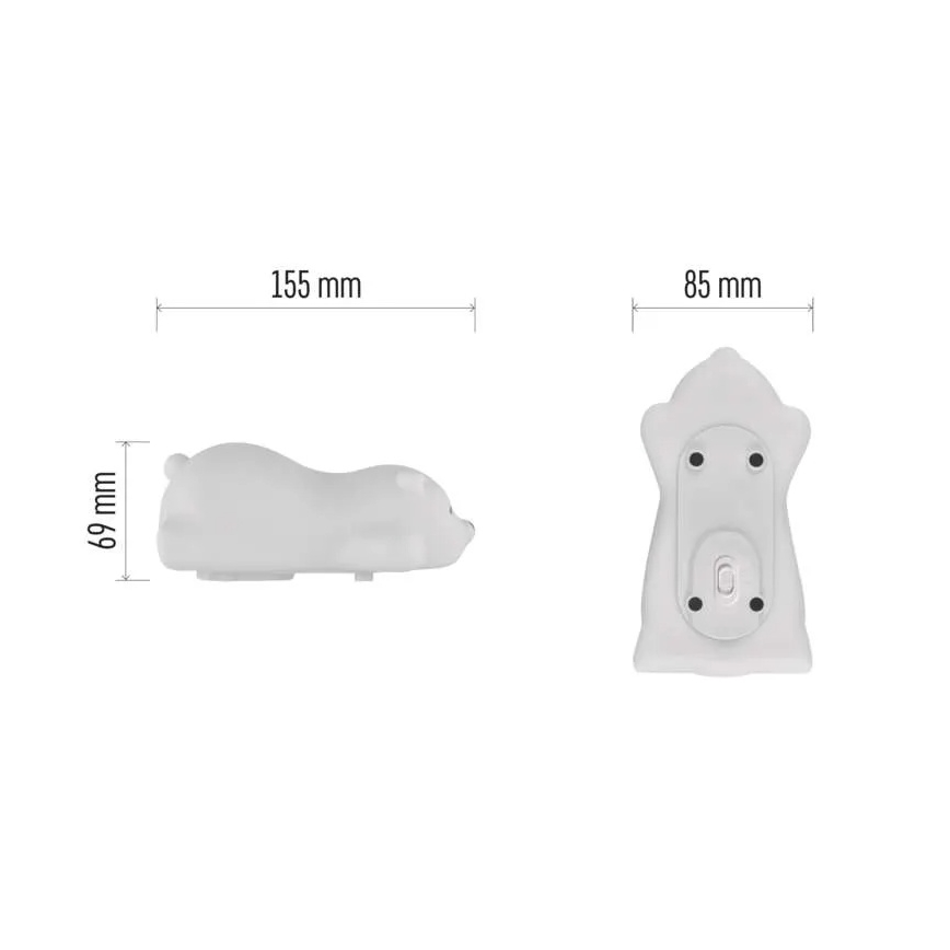 Wiederaufladbares RGB-LED-Touch-Nachtlicht LED/3,7V 1200 mAh Bär