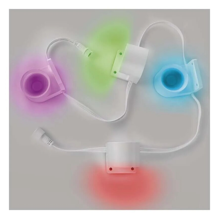 LED RGBIC+CCT Dekorationslichterkette mit Punktbeleuchtung GoSmart - Erweiterung 4xLED/7W/230V 85 cm Wi-Fi Tuya