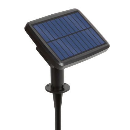 LED RGBIC dimmbare Solarkette 30xLED/1,3W/3,7/5V 2200 mAh 14,37 m IP65 schwarz + Fernbedienung