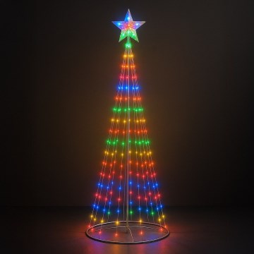 LED RGBW dimmbar Außen-Weihnachtsdekoration LED/4W/230V 180 cm IP44 Weihnachtsbaum + Fernbedienung